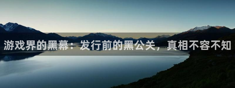 pp电子官网登录注册账号是什么样的：游戏界的黑幕：发行前的黑公关，真相不容不知